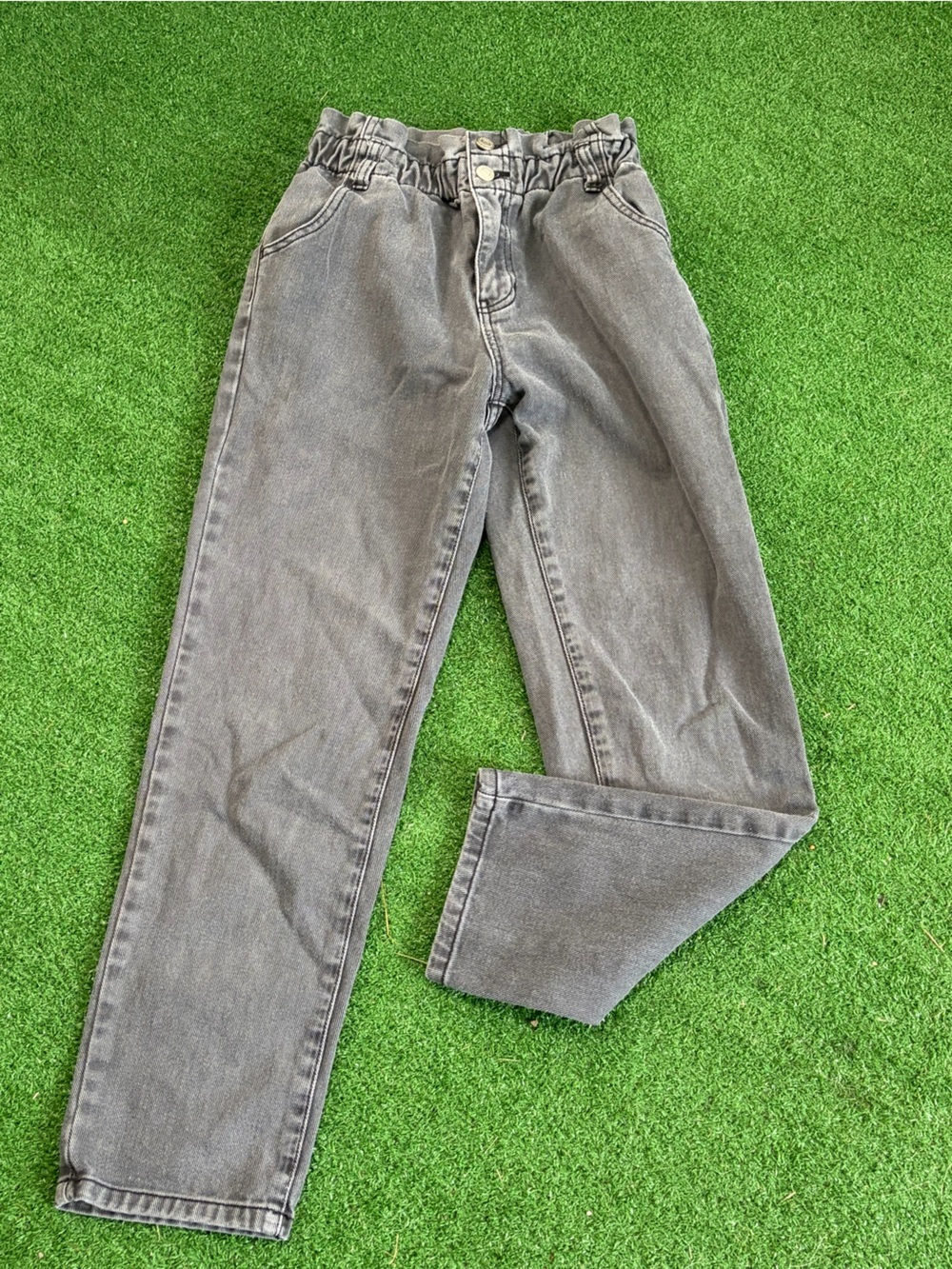 PacSun Women's Straight-Leg Gray Washed Jeans